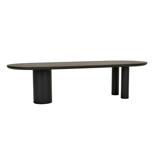 Seb Oval Dining Table | Black Oak